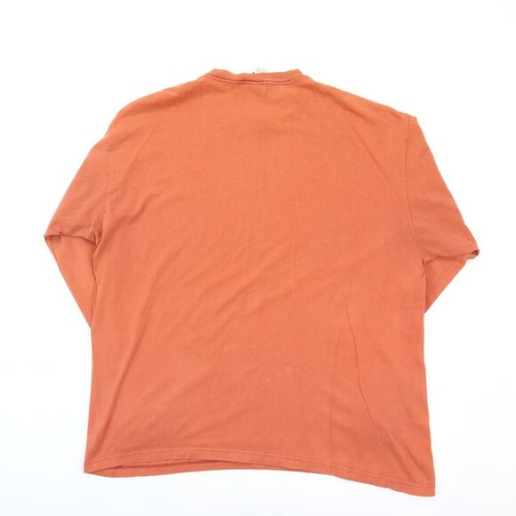 Vintage Fossil Brand Long Sleeve T-Shirt Orange Circle Logo USA Made XL - Picture 5 of 5